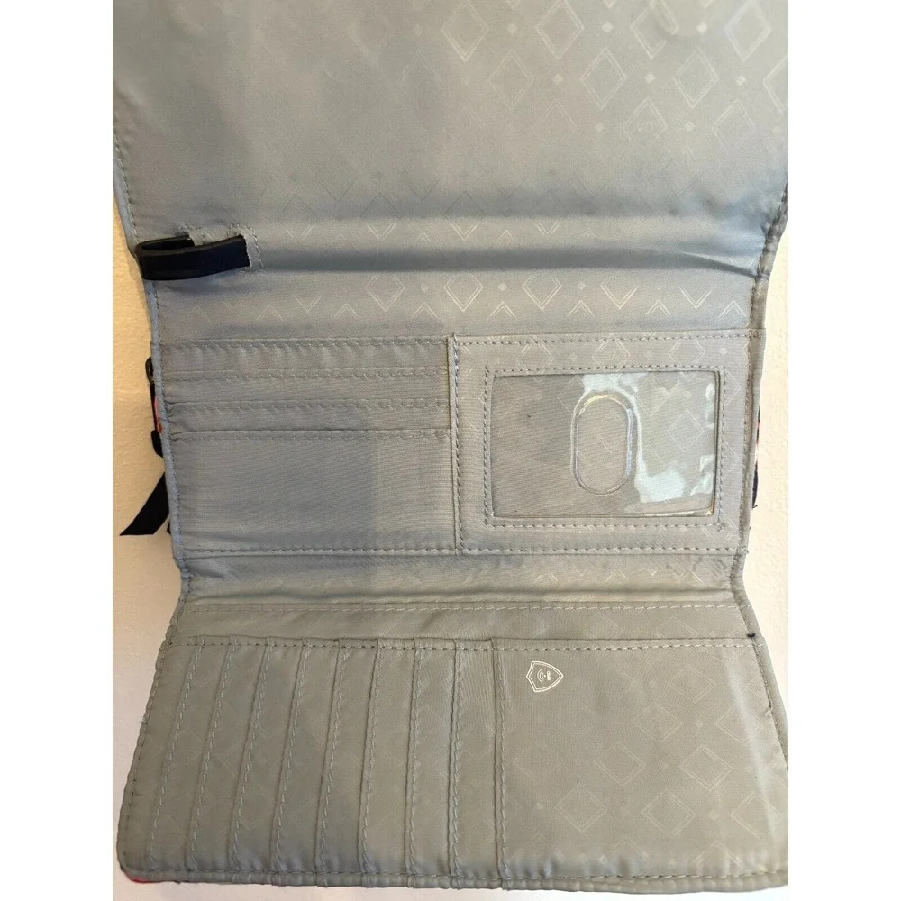 Vera‎ Bradley Handbag Built in Wallet Mod Paisley Blue Floral